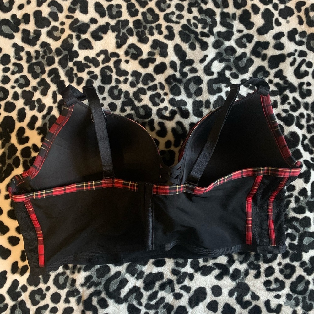 TORRID Red & Black Plaid Bra Top - Picture 2 of 5